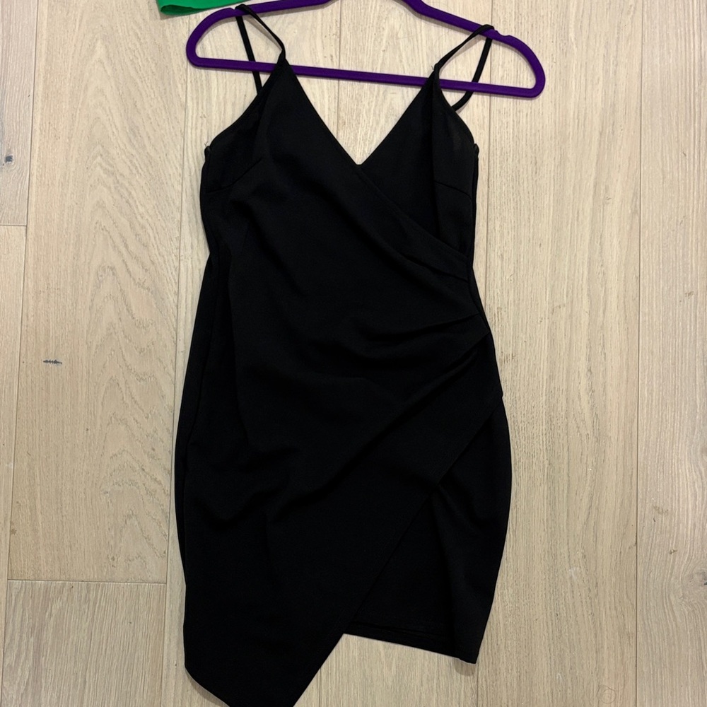 Elegant Black Wrap Dress